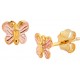 Small Treaded Back Baby Butterfly Earrings  - by Mt Rushmore